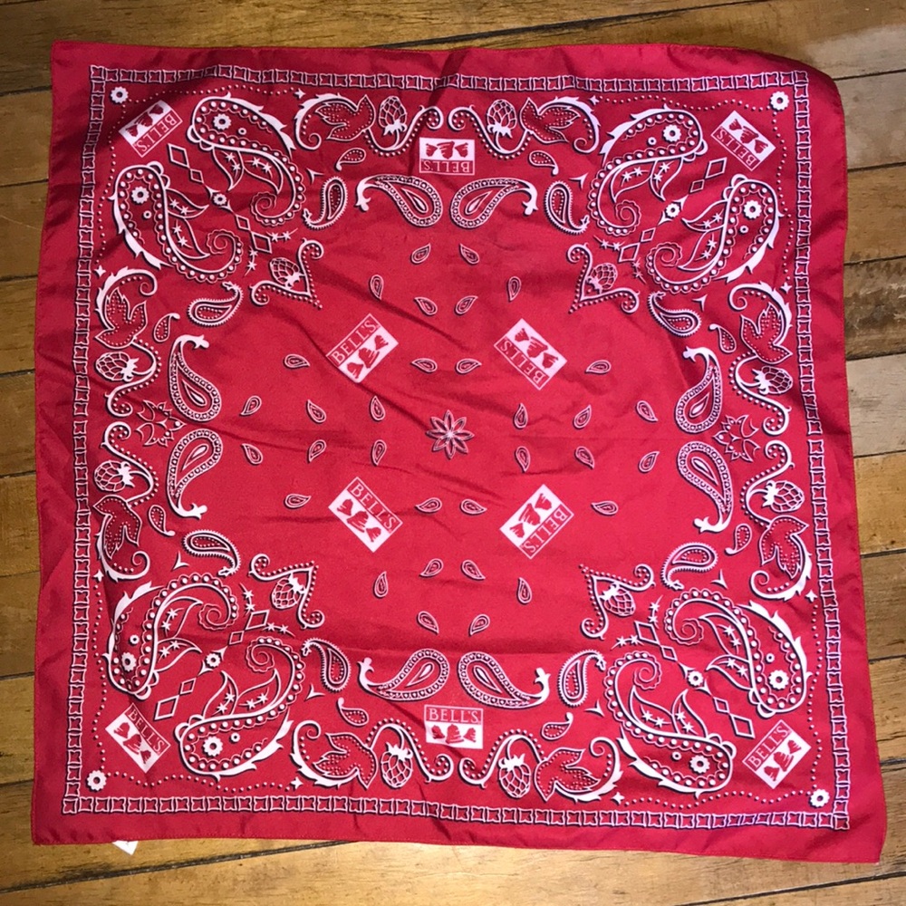 Bell’s‎ Brewing Red Paisley Bandana Scarf